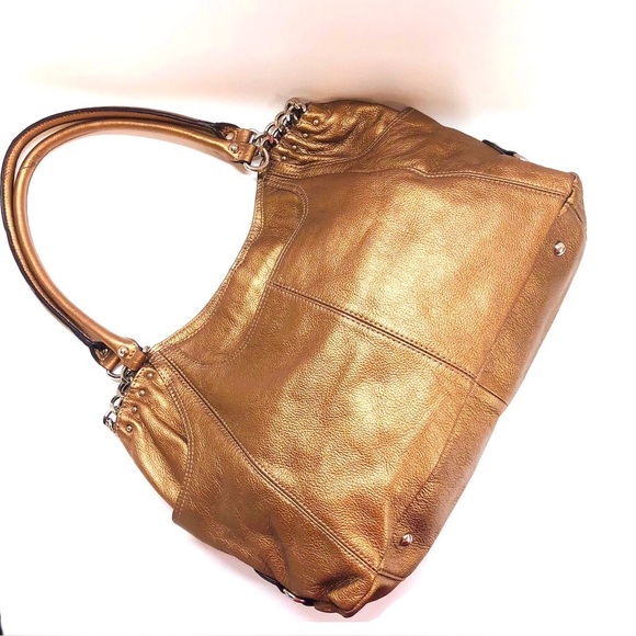 Tignanello Copper Leather Shoulder Bag - Picture 5 of 13